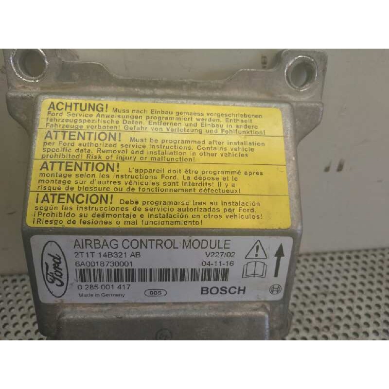 Recambio de centralita airbag para ford transit connect (tc7) 1.8 tdci cat referencia OEM IAM 0285001417 2T1T14B321AB BOSCH - Gris 2