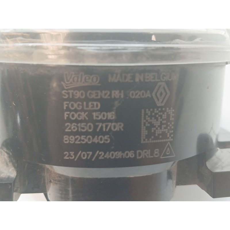 Recambio de faro antiniebla derecho para renault clio iv (bh_) 1.5 dci 75 referencia OEM IAM 261507170R - Blanco 2