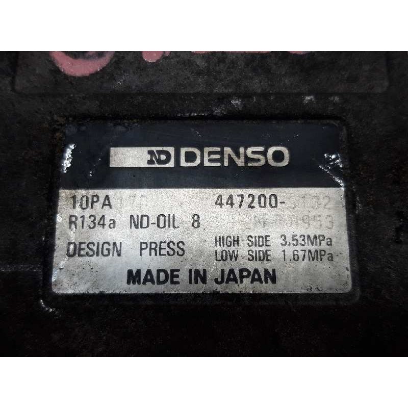 Recambio de compresor aire acondicionado para honda accord berlina (cc/ce) 2.0 cat referencia OEM IAM 447200S132 10PA17C DENSO - Negro 6