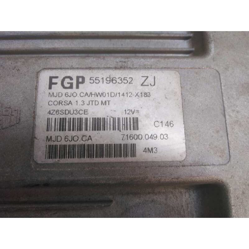 Recambio de centralita motor uce para opel corsa c silverline referencia OEM IAM 55196352ZJ 4Z6SDU3CE 7160004903 - Gris 2