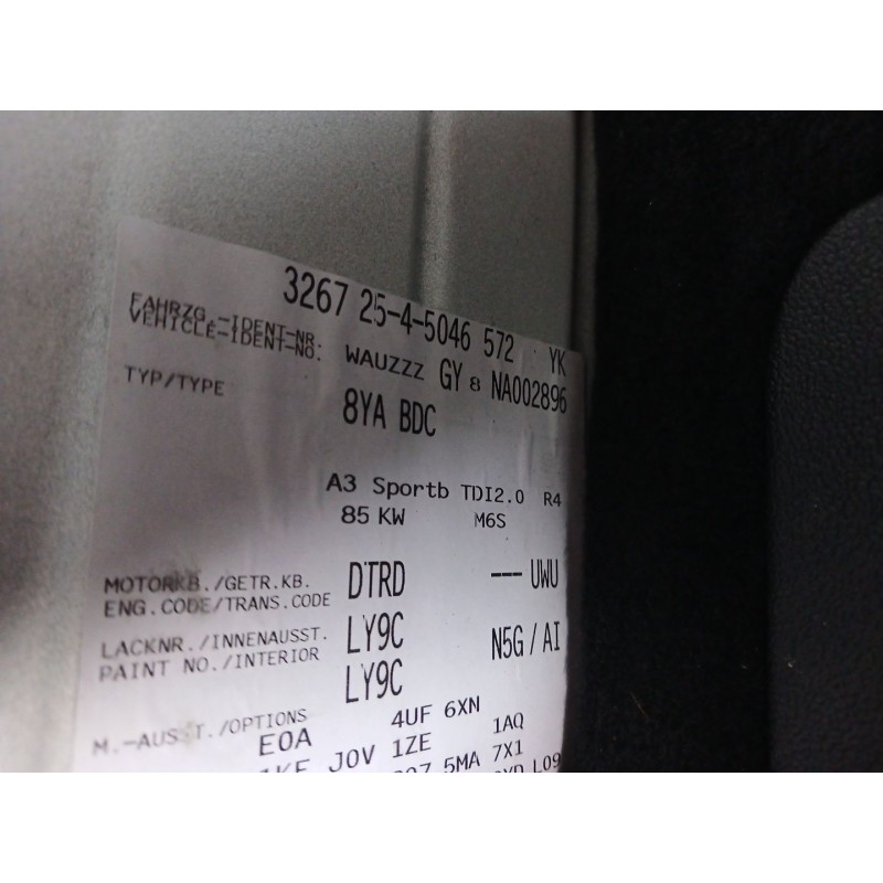 Recambio de caja cambios para audi a3 sportback (8ya, 8yf) 30 tdi referencia OEM IAM UWU  