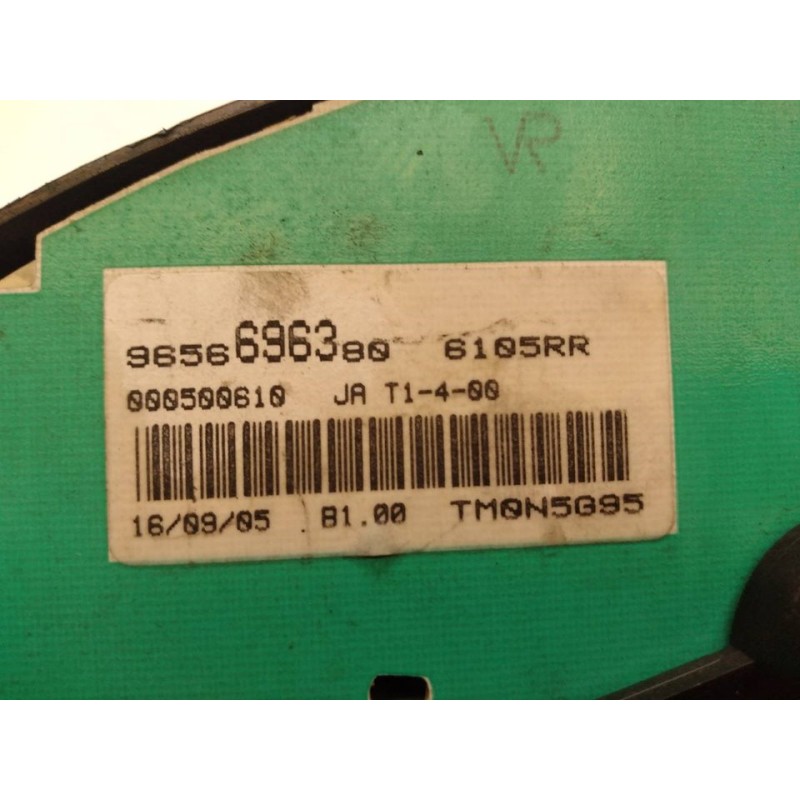 Recambio de cuadro instrumentos para peugeot 206 berlina x-line refri referencia OEM IAM 9656696380 - Negro 2