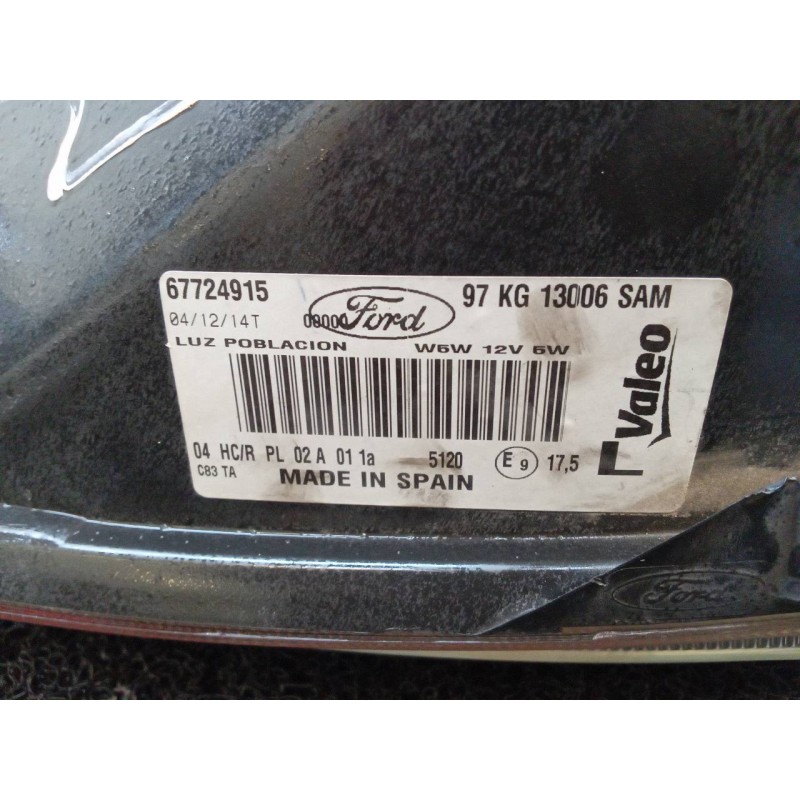 Recambio de faro izquierdo para ford ka (ccq) bitono referencia OEM IAM - Gris 4