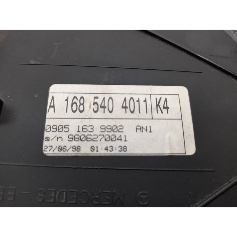 Recambio de cuadro instrumentos para mercedes-benz clase a (w168) 160 (168.033) referencia OEM IAM A1685404011 09051639902 - Rojo 3