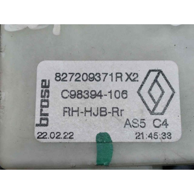Recambio de elevalunas trasero derecho para renault captur ii e-tech engineered referencia OEM IAM 827209371R - Gris 4