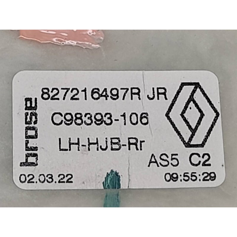 Recambio de elevalunas trasero izquierdo para renault captur ii e-tech engineered referencia OEM IAM 827216497R C98393106 - Gris 2