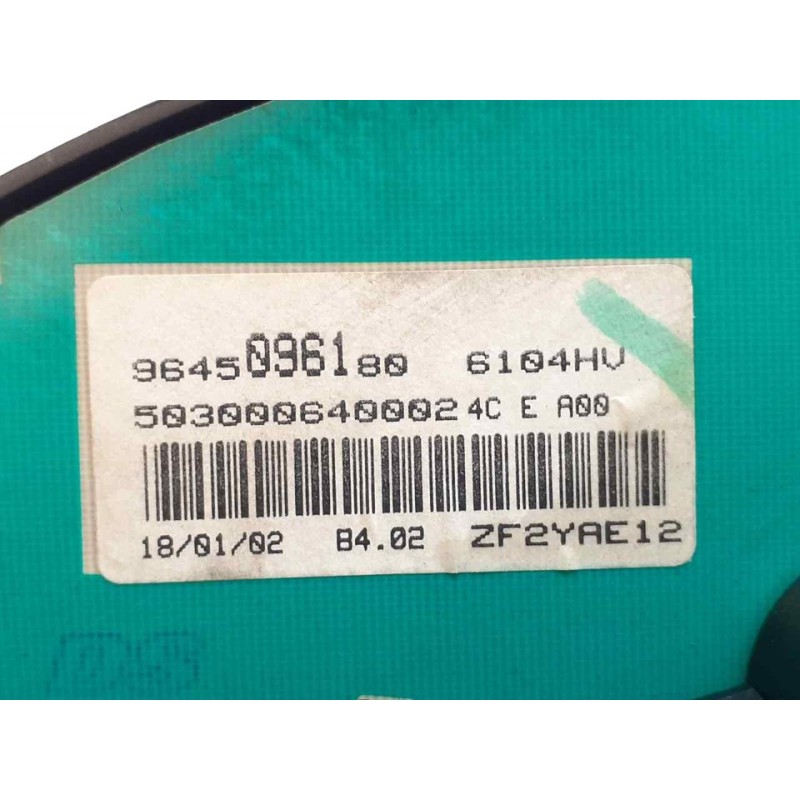 Recambio de cuadro instrumentos para peugeot 206 berlina xr referencia OEM IAM 9645096180 - Rojo 2