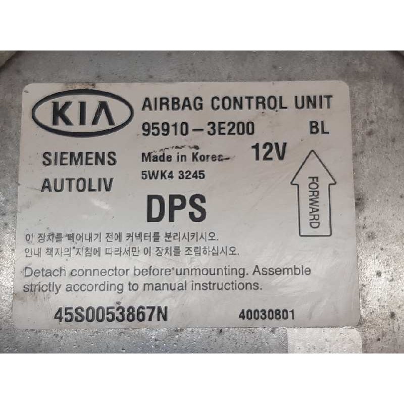 Recambio de centralita airbag para kia sorento 2.5 crdi ex referencia OEM IAM 959103E200 45S0053867N - Gris 2