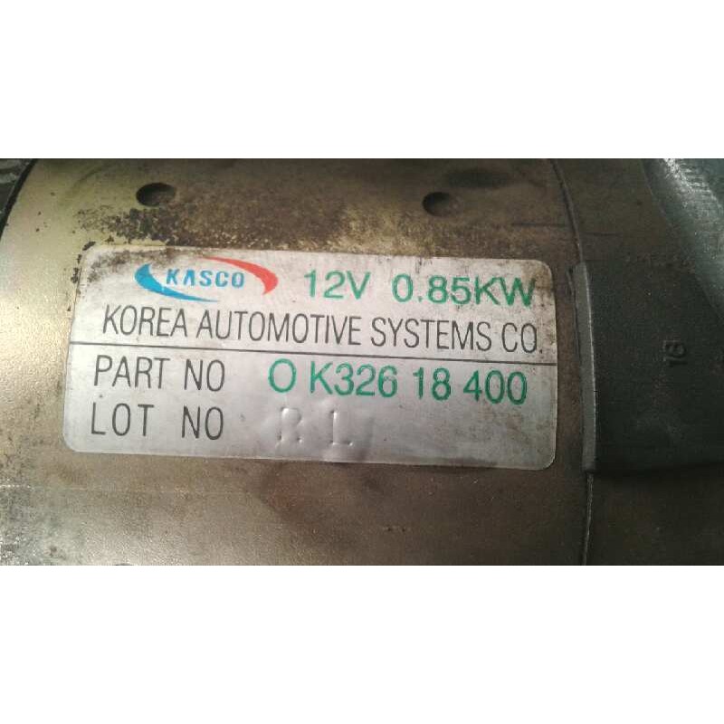 Recambio de motor arranque para kia shuma ii 1.6 cat referencia OEM IAM 0K32618400  KASCO - Gris 2