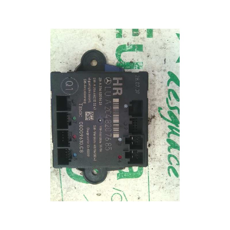 Recambio de centralita elevalunas para mercedes-benz clase c (w204) berlina c 200 cdi blueefficiency (204.001) referencia OEM IA - Negro