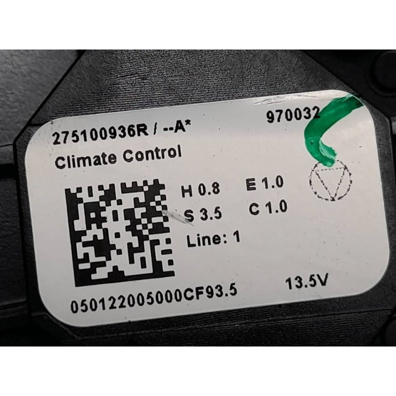 Recambio de mando climatizador para renault captur ii e-tech engineered referencia OEM IAM 275100936R 970032 - Gris 3