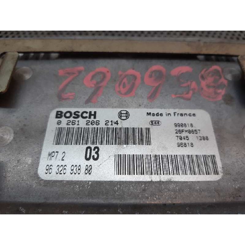 Recambio de centralita motor uce para citroën xsara berlina 1.6 referencia OEM IAM 0261206214 9632693880 - Gris 2