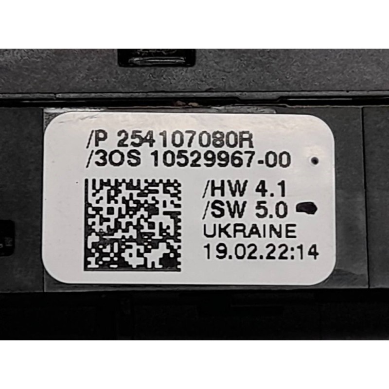 Recambio de mando elevalunas delantero izquierdo para renault captur ii e-tech engineered referencia OEM IAM P254107080R 30S1052 - Gris 2