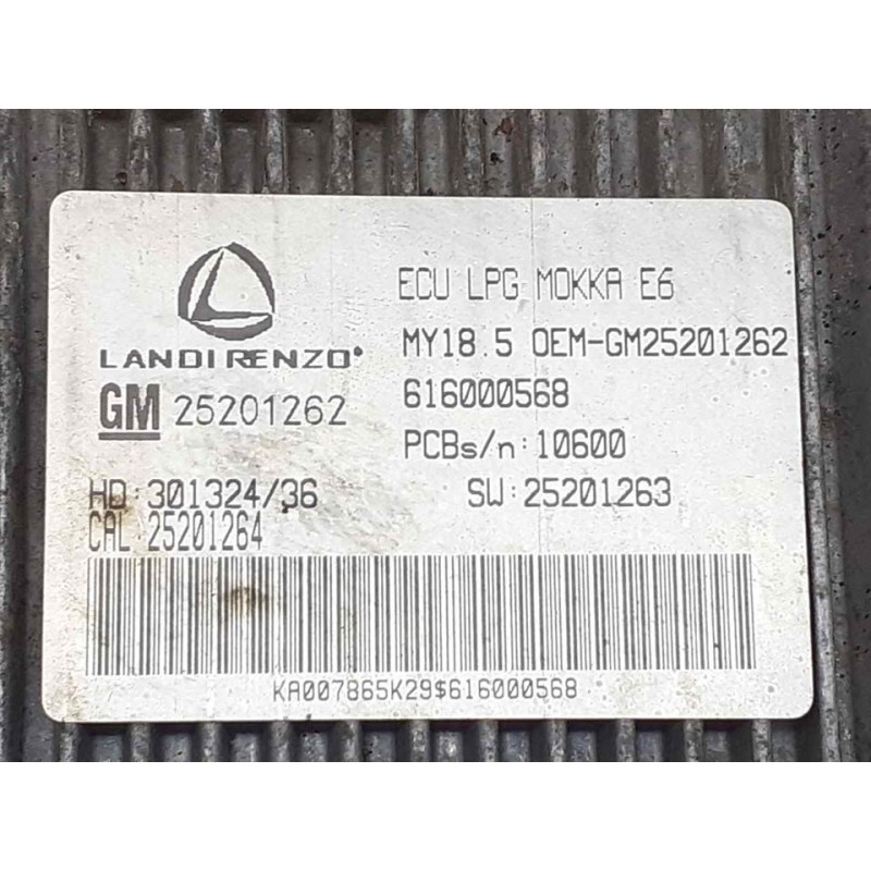 Recambio de centralita motor uce para opel mokka x design line referencia OEM IAM 25201262 616000568 3