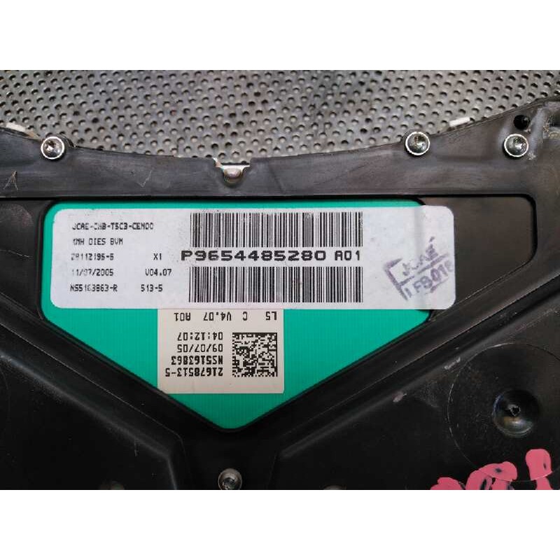 Recambio de cuadro instrumentos para peugeot 307 berlina (s2) 1.6 hdi referencia OEM IAM 9654485280 - Negro 3