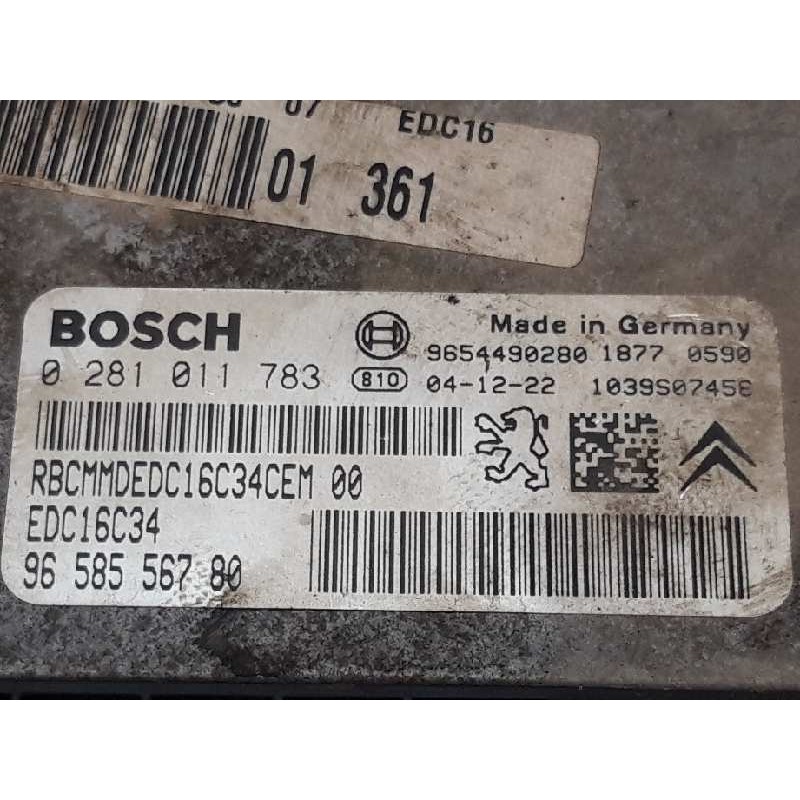 Recambio de centralita motor uce para peugeot 206 berlina xs clim referencia OEM IAM 0281011783 9658556780 BOSCH - Negro 2