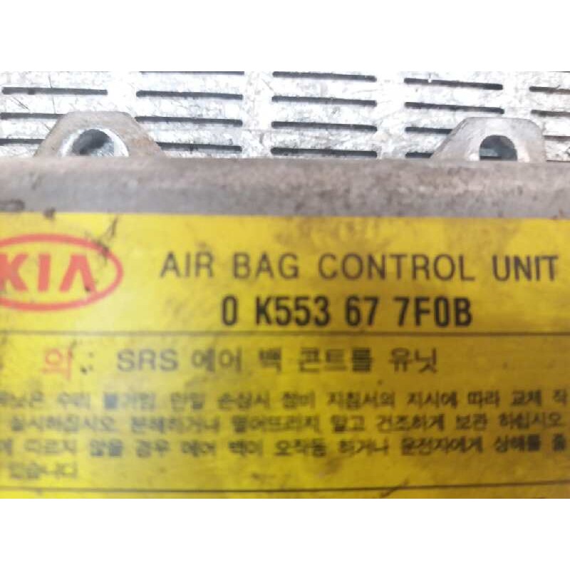 Recambio de centralita airbag para kia carnival 2.9 turbodiesel cat referencia OEM IAM 0K553677F0B 2