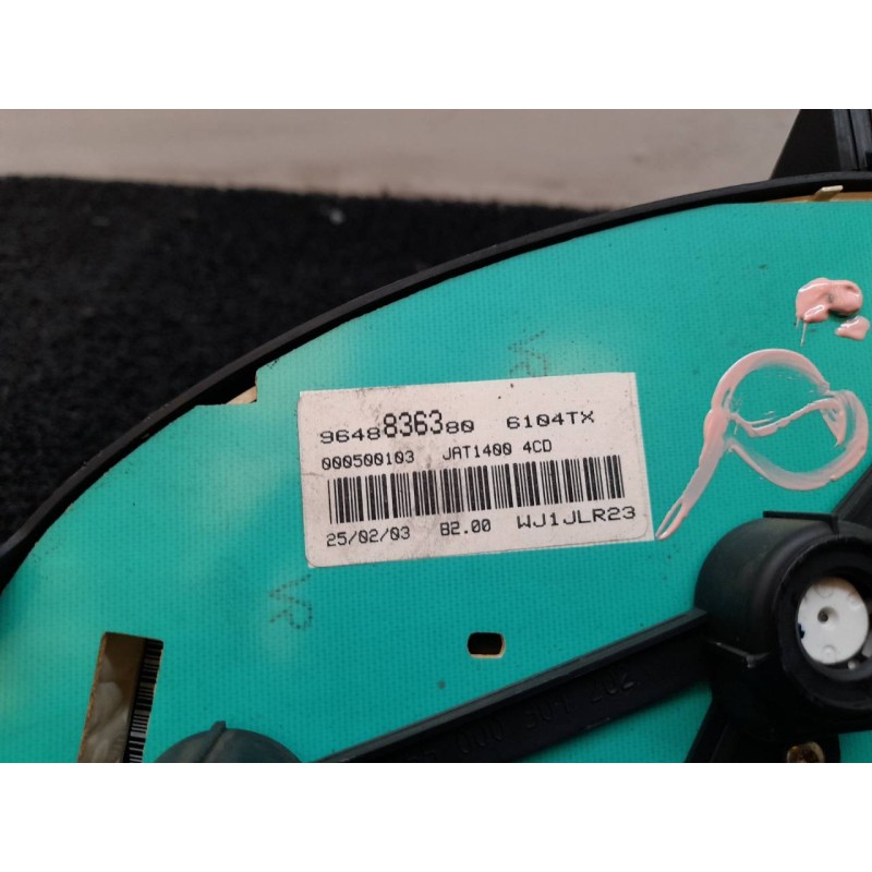Recambio de cuadro instrumentos para peugeot 206 berlina xr referencia OEM IAM 9648836380 3