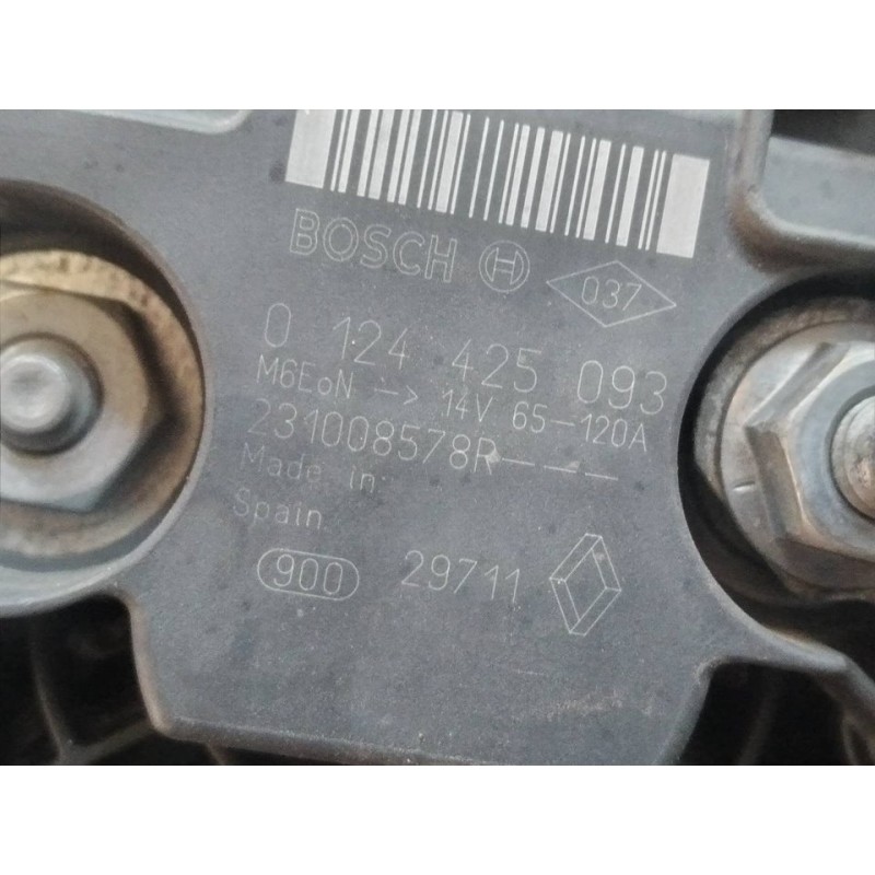 Recambio de alternador para renault megane iii berlina 5 p dynamique referencia OEM IAM 0124425093 231008578R BOSCH - Blanco 6