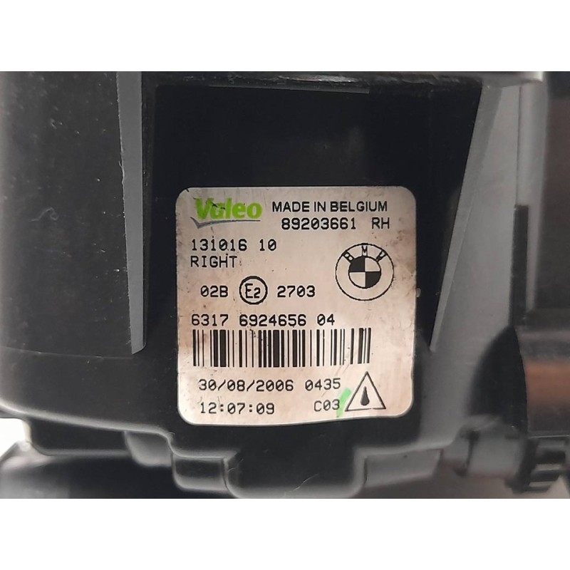Recambio de faro antiniebla derecho para bmw serie 1 berlina (e81/e87) 118i referencia OEM IAM 89203661RH 6317692465604 - Negro 2