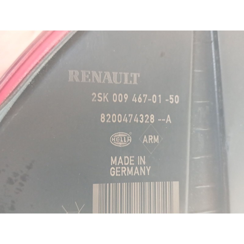 Recambio de piloto trasero izquierdo para renault scénic ii (jm0/1_) 1.5 dci (jm1e, jm16) referencia OEM IAM 8200474328A - Gris 2