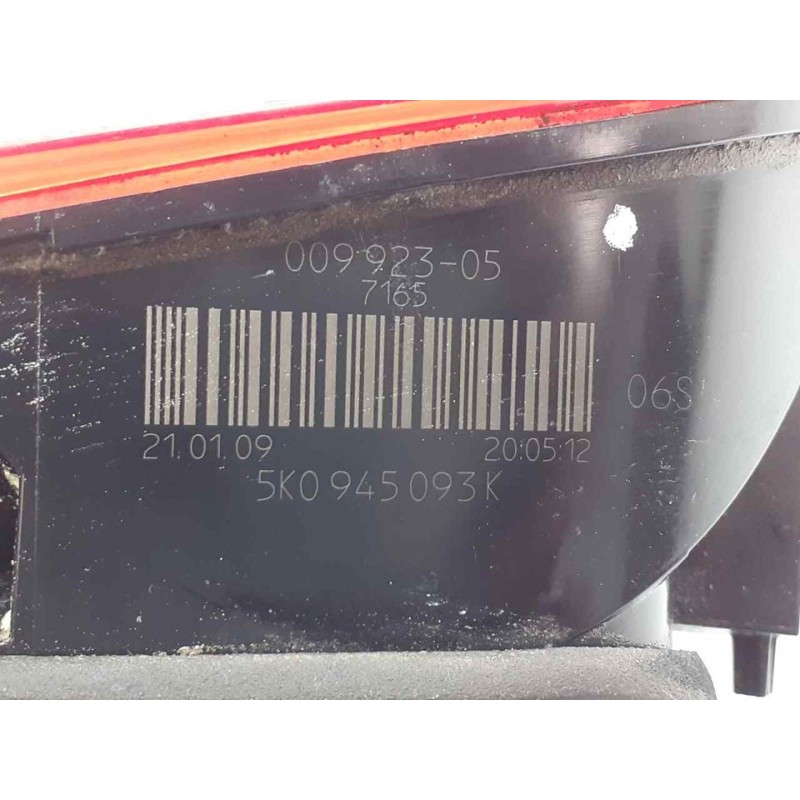 Recambio de piloto trasero izquierdo interior para volkswagen golf vi (5k1) sport referencia OEM IAM 5K0945093K - Blanco 2