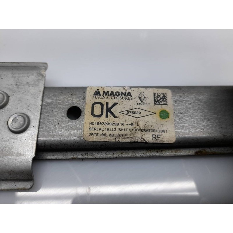 Recambio de elevalunas delantero derecho para dacia logan ii ambiance referencia OEM IAM 807209299R - Blanco 2