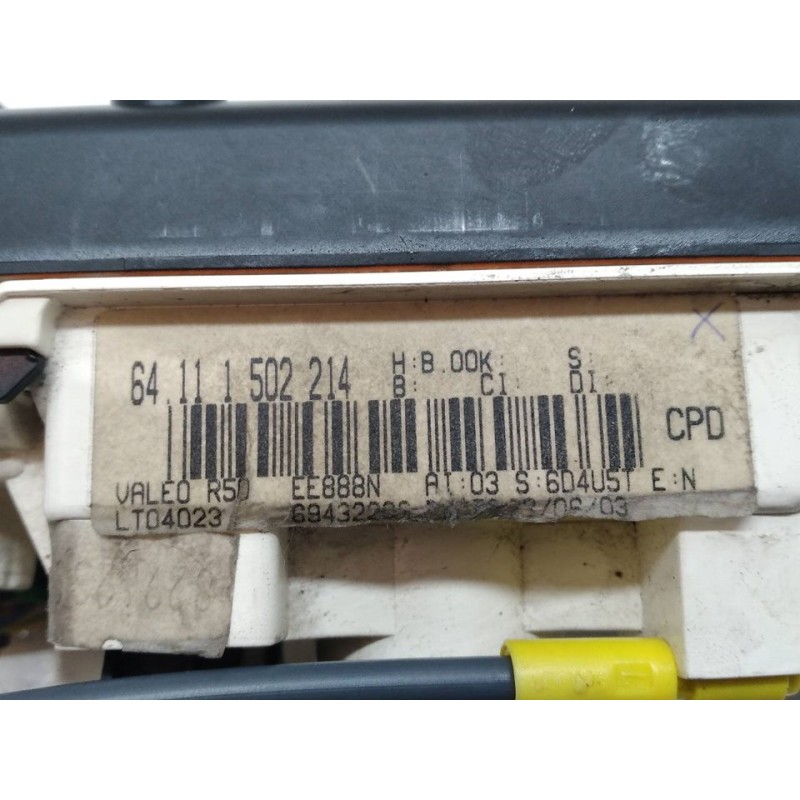 Recambio de mando calefaccion / aire acondicionado para bmw mini (r50,r53) one referencia OEM IAM 64111502214 69432203 - Rojo 3