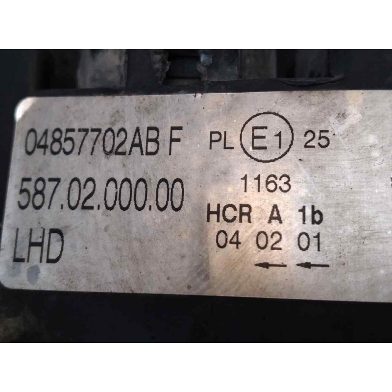 Recambio de faro derecho para chrysler voyager (rg) 2.4 se warner bros referencia OEM IAM 04857702ABF 2