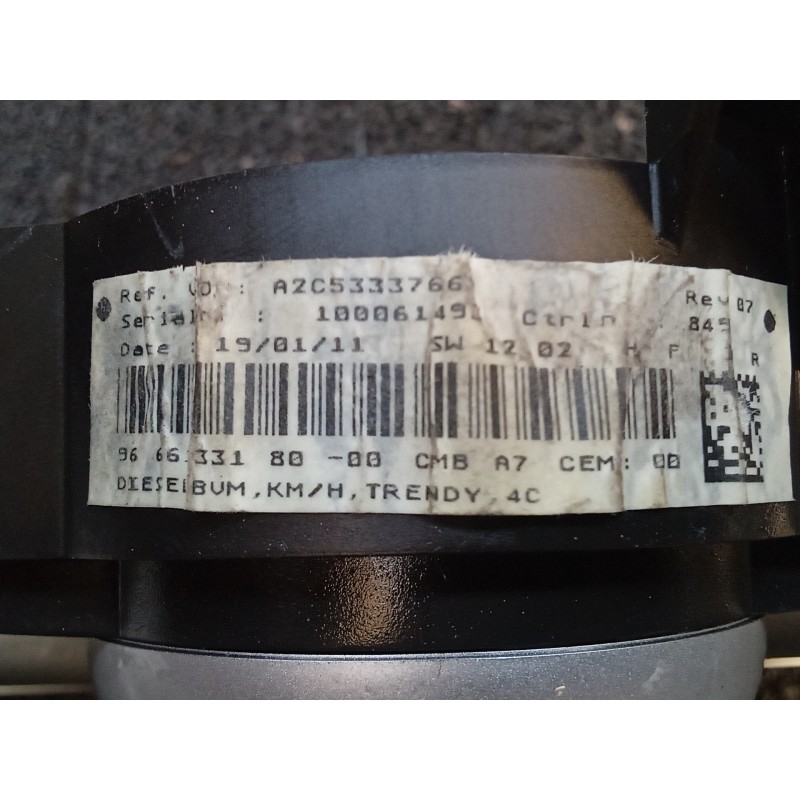 Recambio de cuadro instrumentos para peugeot 207 confort referencia OEM IAM 9666133180 A2C53065547 - Blanco 3