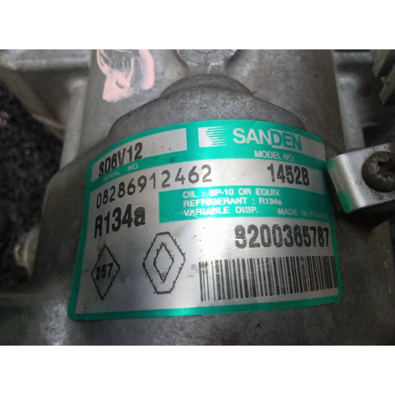Recambio de compresor aire acondicionado para renault modus confort dynamique referencia OEM IAM 1452B 8200365787 6
