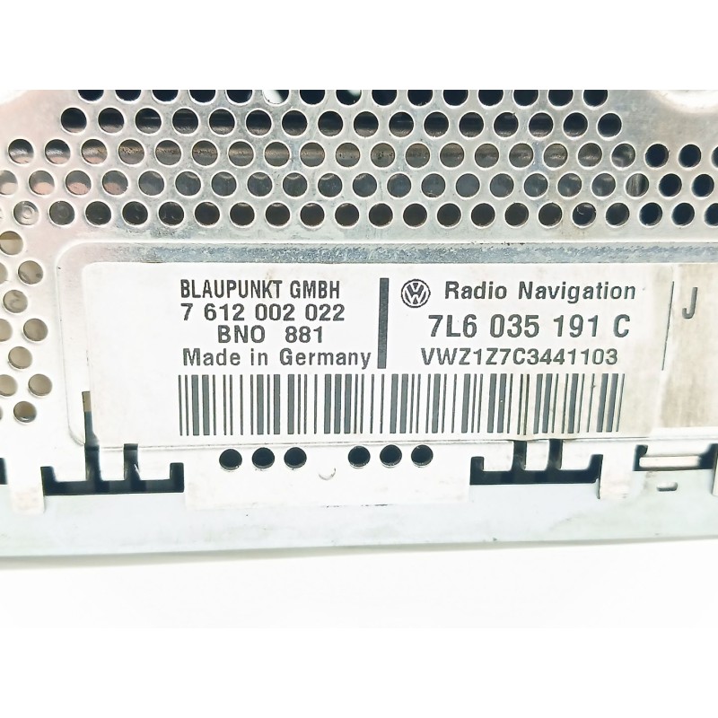 Recambio de sistema audio / radio cd para volkswagen touareg (7la) tdi v10 referencia OEM IAM 7L6035191C - Blanco 2