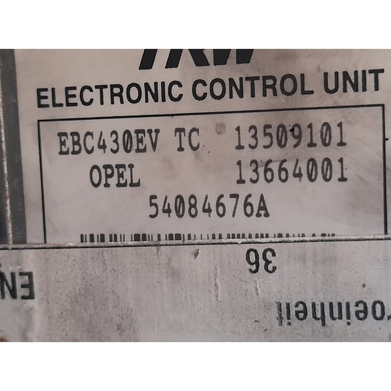 Recambio de abs para opel vectra c berlina club referencia OEM IAM 09191496 13664001 54084676A 5