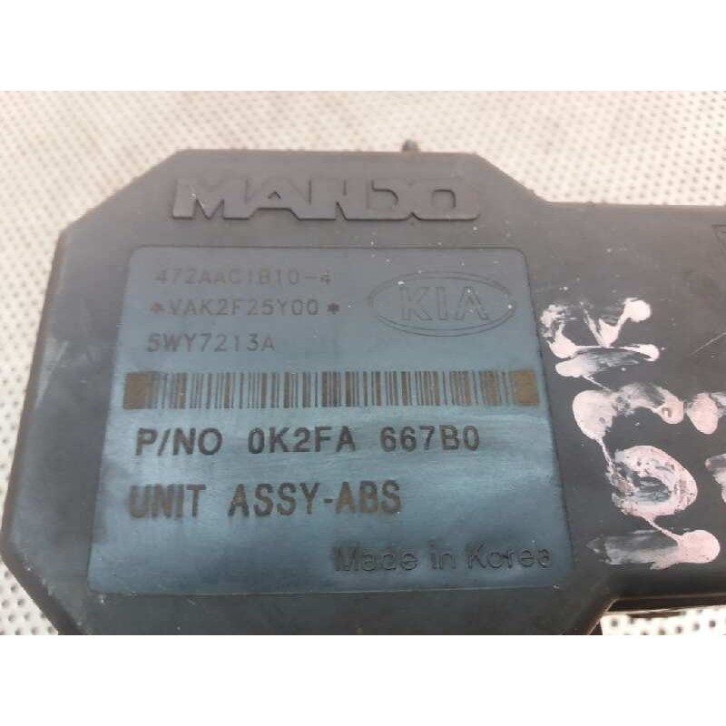 Recambio de abs para kia carnival ii 2.9 crdi cat referencia OEM IAM 0K2FA667B0 4
