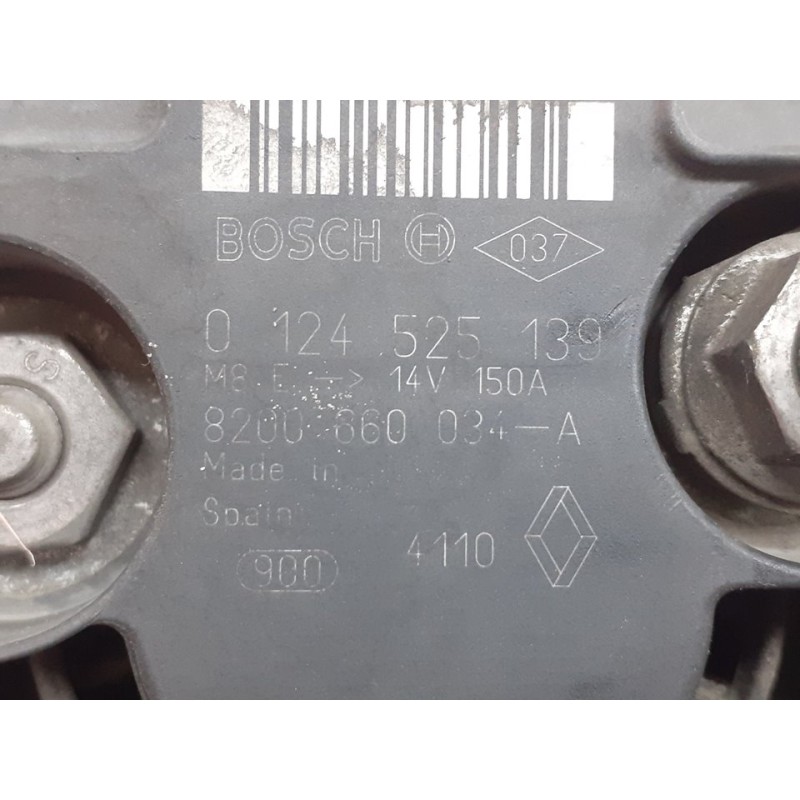 Recambio de alternador para renault kangoo profesional referencia OEM IAM 0124525139 8200660034A - Blanco 2