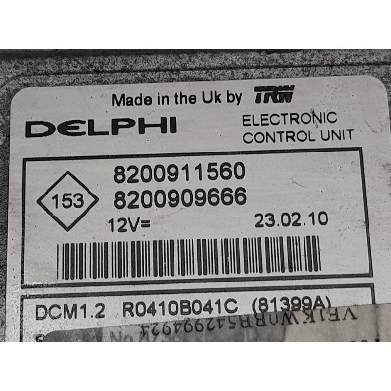 Recambio de centralita motor uce para renault kangoo profesional referencia OEM IAM 8200911560 8200909666 - Blanco 3