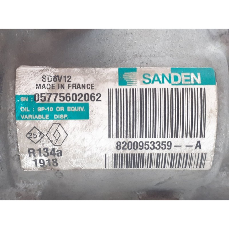 Recambio de compresor aire acondicionado para renault kangoo profesional referencia OEM IAM 8200953359A  1918 - Blanco 2
