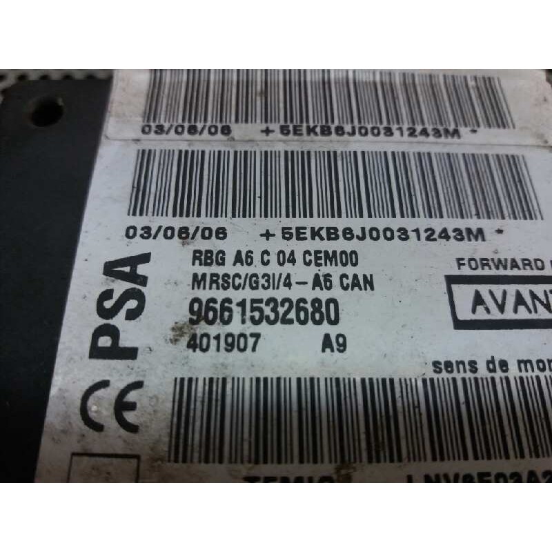 Recambio de centralita airbag para citroën c2 1.4 hdi referencia OEM IAM 9661532680 - Negro 2