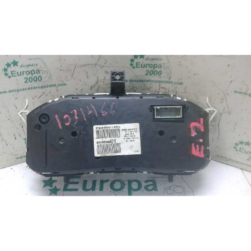 Recambio de cuadro instrumentos para renault megane ii berlina 3p 1.9 dci diesel referencia OEM IAM 8200364015 - Rojo 3