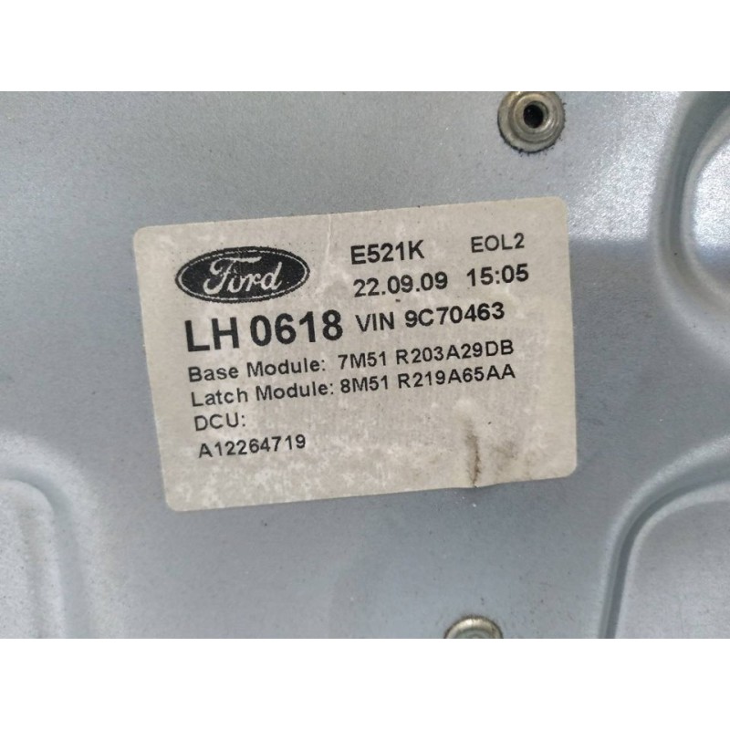 Recambio de elevalunas delantero izquierdo para ford kuga (cbv) trend referencia OEM IAM 7M5T14B533AE 7M51R203A29DB - Negro 2