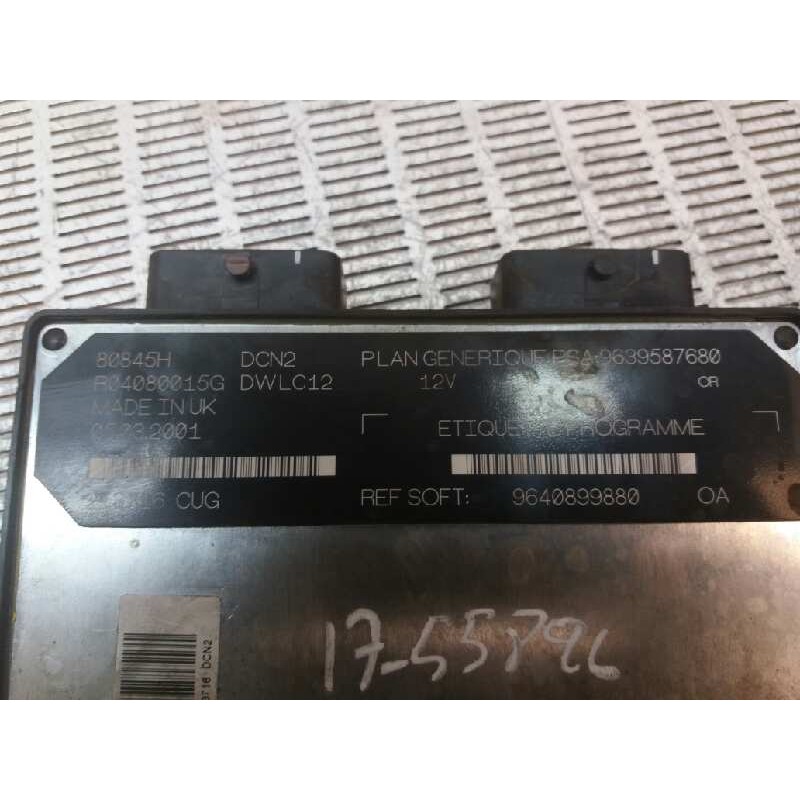 Recambio de centralita motor uce para peugeot 206 berlina 1.9 diesel referencia OEM IAM 9639587680 9640899880 - Rojo 3