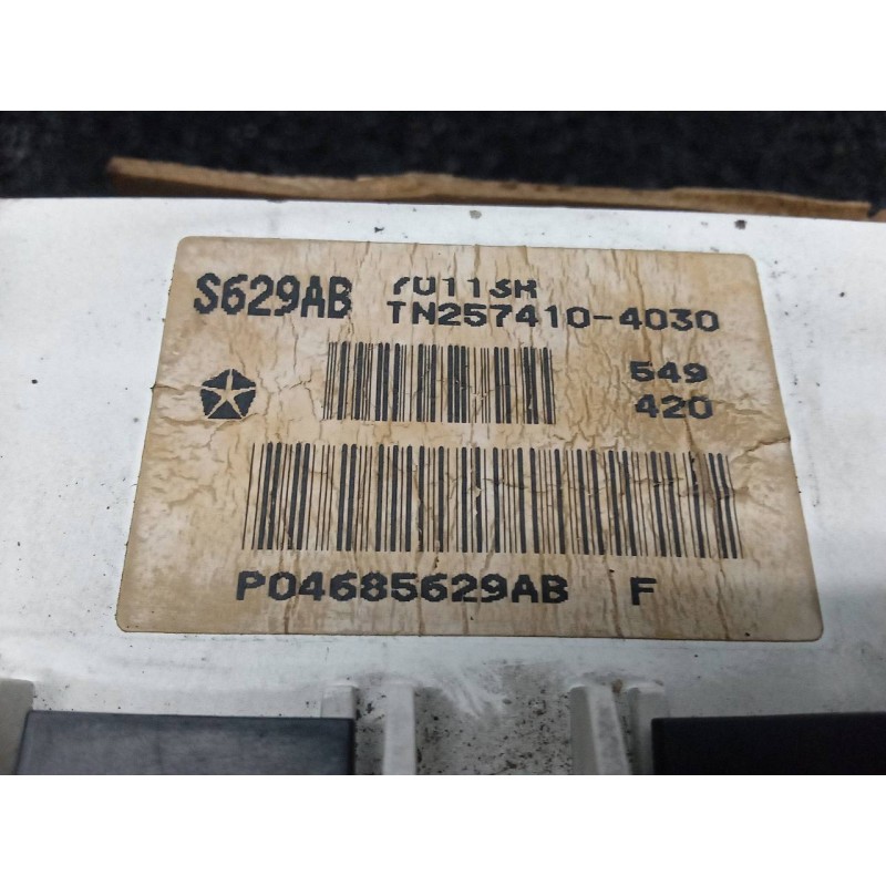 Recambio de cuadro instrumentos para chrysler voyager (gs) 2.5 td family referencia OEM IAM S629AB P04685629AB TN2574104030 4
