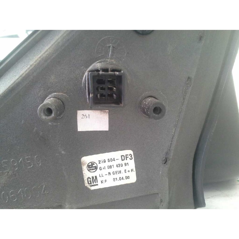 Recambio de retrovisor derecho para opel astra g berlina 2.0 dti referencia OEM IAM 09142091 - Negro 2