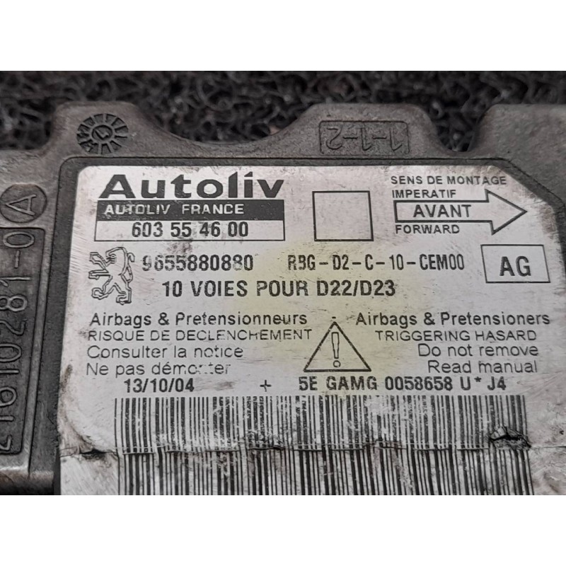 Recambio de centralita airbag para peugeot 407 st confort referencia OEM IAM 9655880880 603554600 3