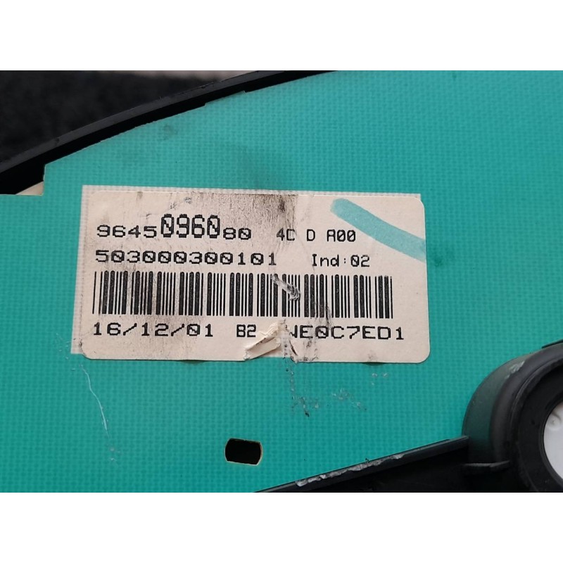 Recambio de cuadro instrumentos para peugeot 206 berlina xt referencia OEM IAM 9645096080 503000300101 3
