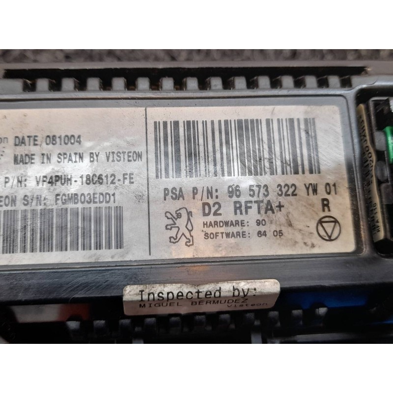 Recambio de mando climatizador para peugeot 407 st confort referencia OEM IAM 96573322YW  VISTEON 4