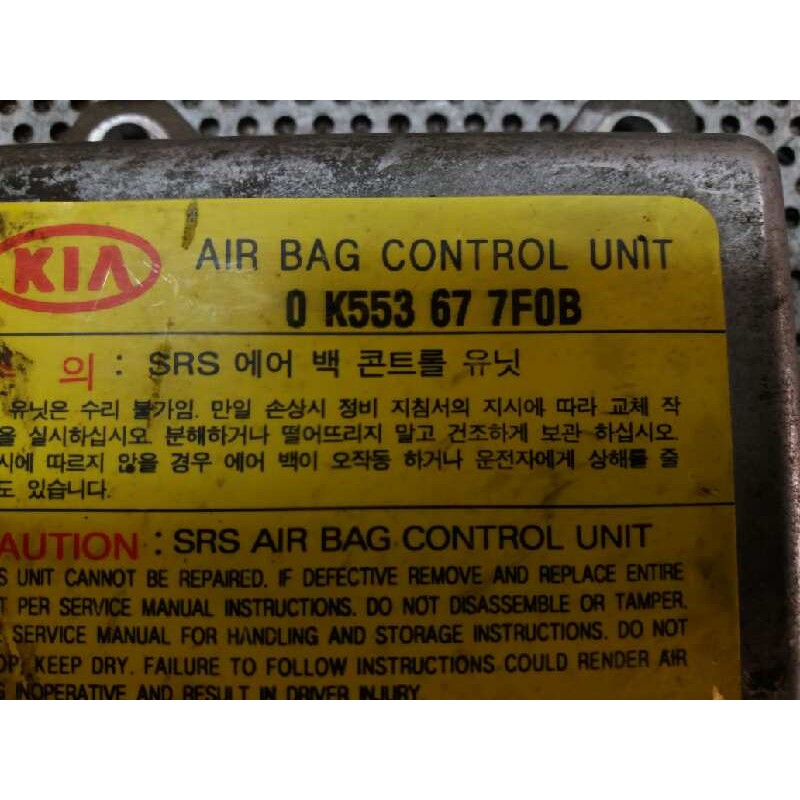 Recambio de centralita airbag para kia carnival td ls referencia OEM IAM 0K553677F0B  BONTEC 2