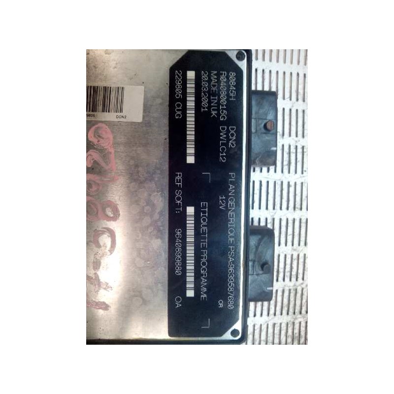 Recambio de centralita motor uce para peugeot 206 berlina 1.9 diesel referencia OEM IAM 9639587680 9640899880 - Azul 2