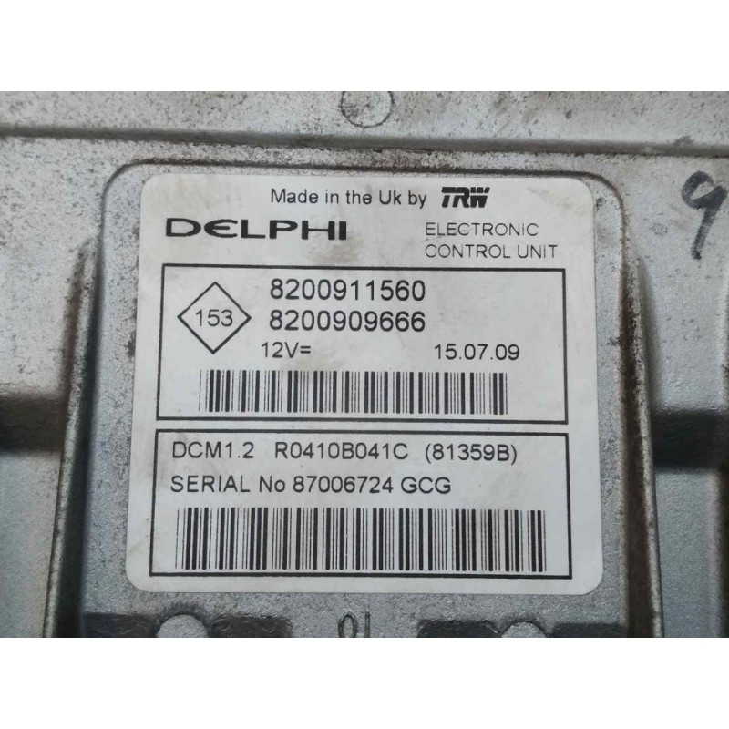 Recambio de centralita motor uce para nissan nv 200 (m20) kombi comfort referencia OEM IAM 8200911560 R0410B041C DELPHI - Gris 2
