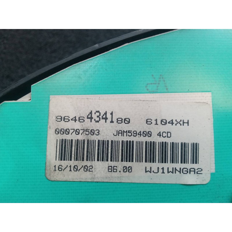 Recambio de cuadro instrumentos para citroën berlingo 2.0 hdi sx familiar referencia OEM IAM 9646434180 3